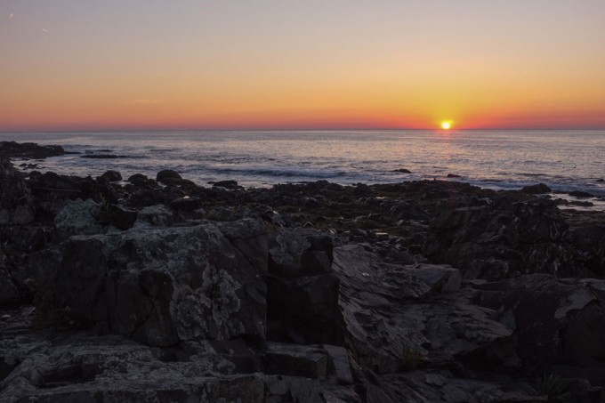 Sunrise off the coast of Maine