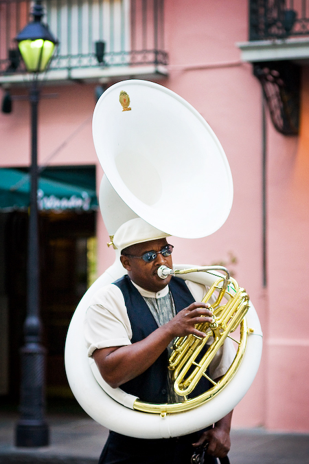 Playing the Tuba